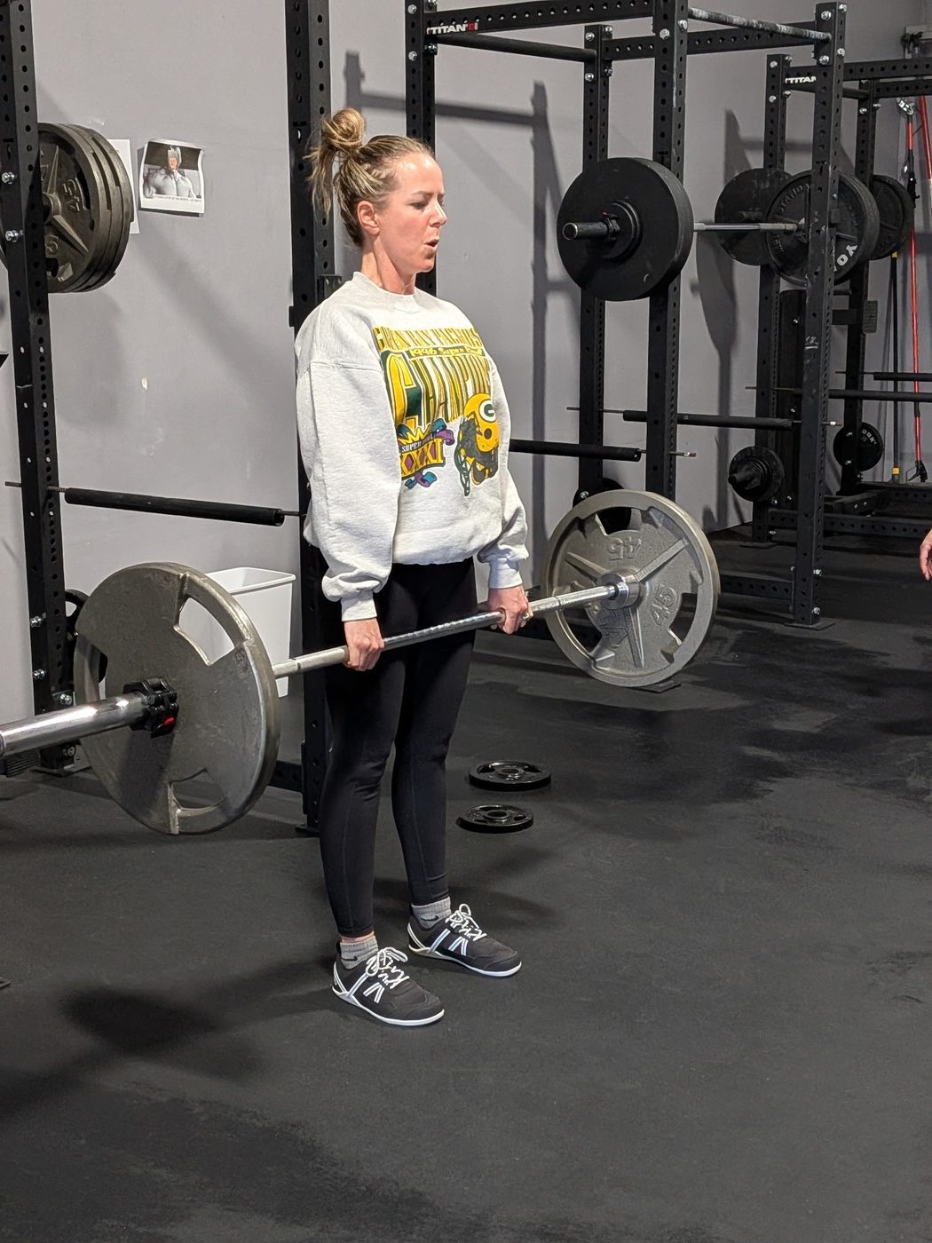 STC member deadlifting in a power rack